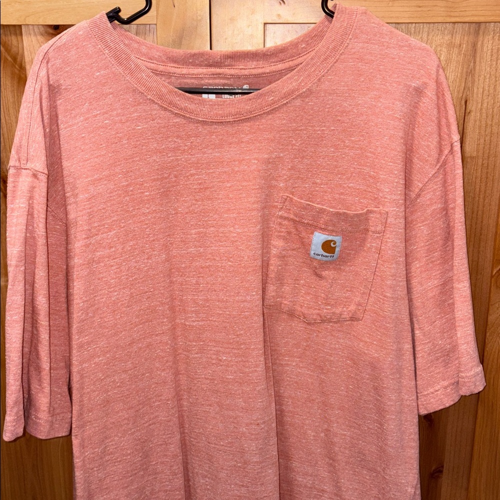 Carhartt Heathered Pink Tee with Pocket